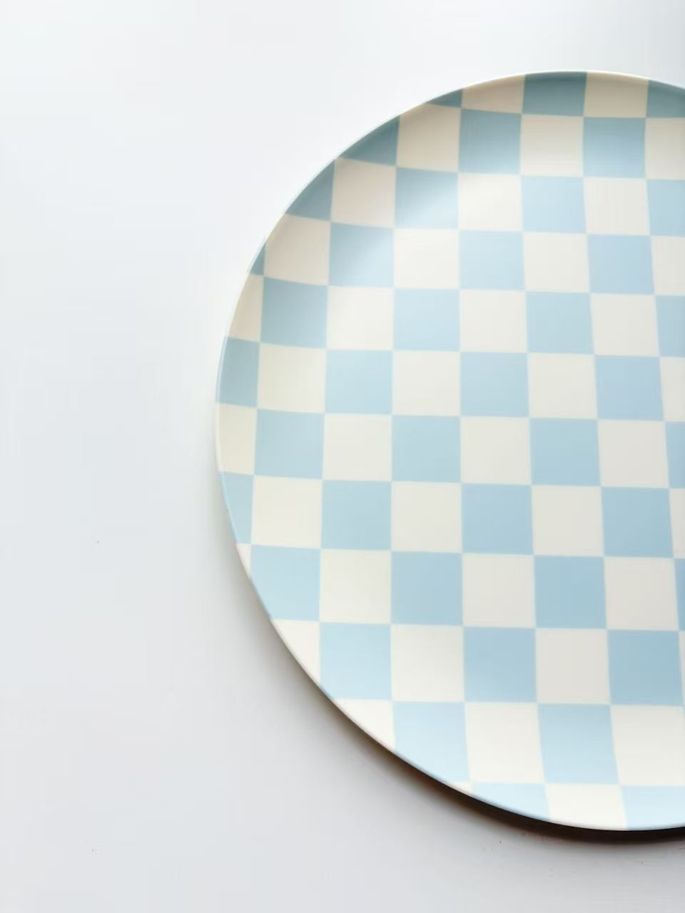 Glazedine Blue Check Ceramic Plate – Casual Dining