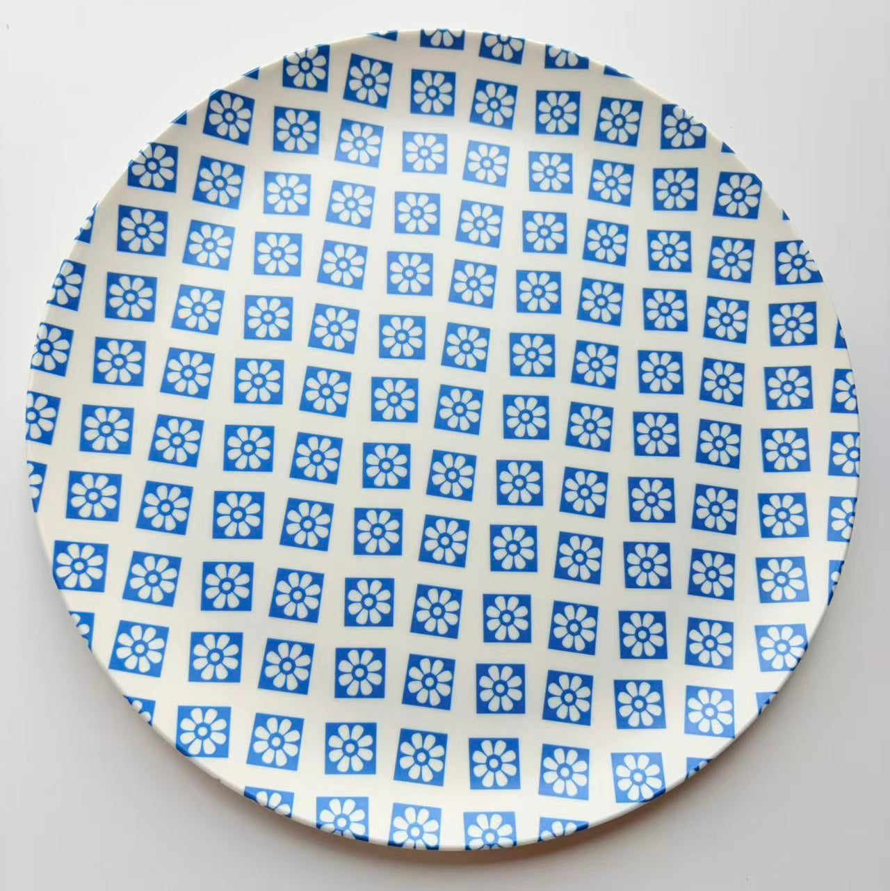 Glazedine Blue Floral Tile Ceramic Plate – Home Dining