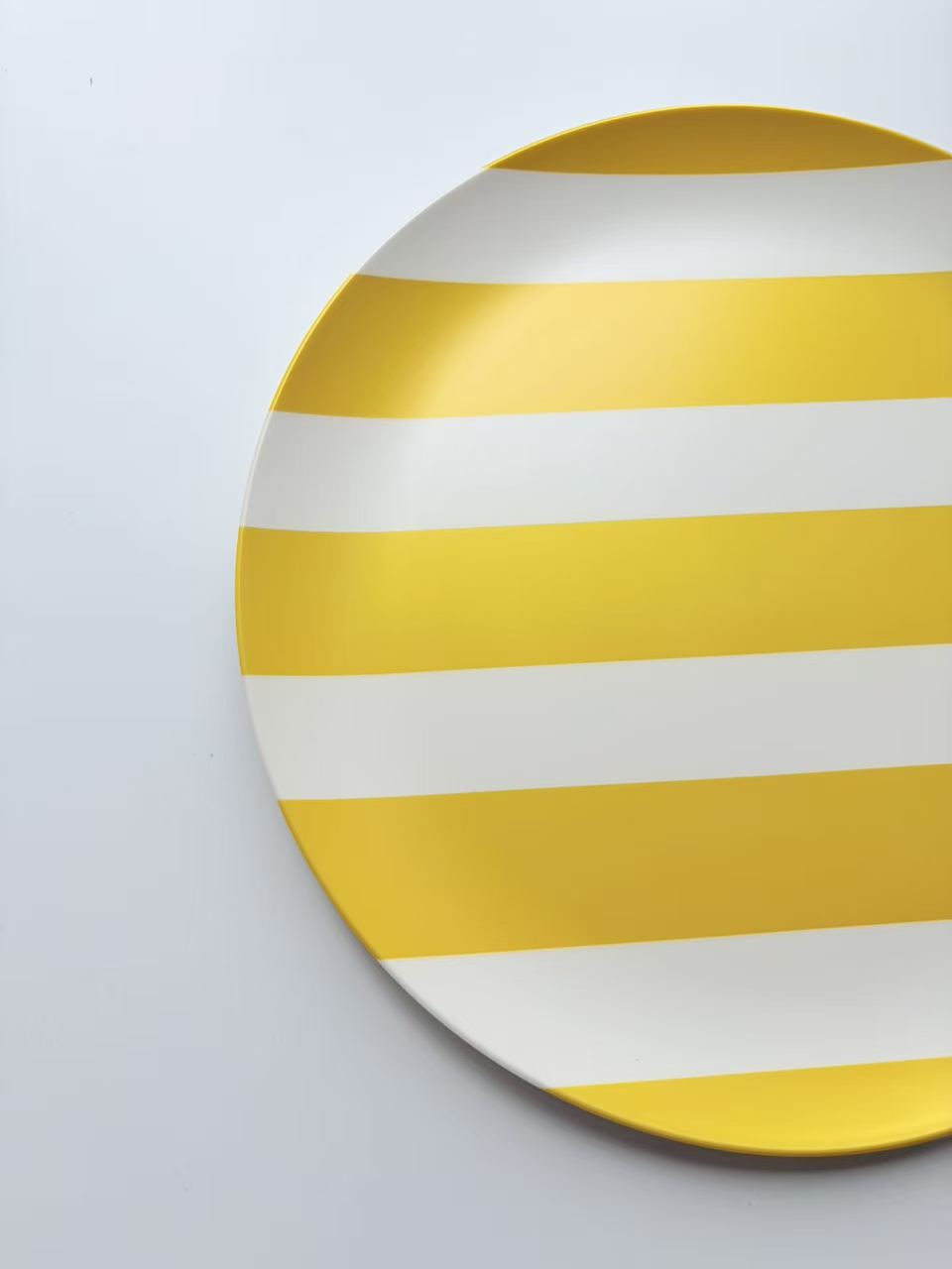 Glazedine Yellow Stripe Ceramic Plate – Daily Use