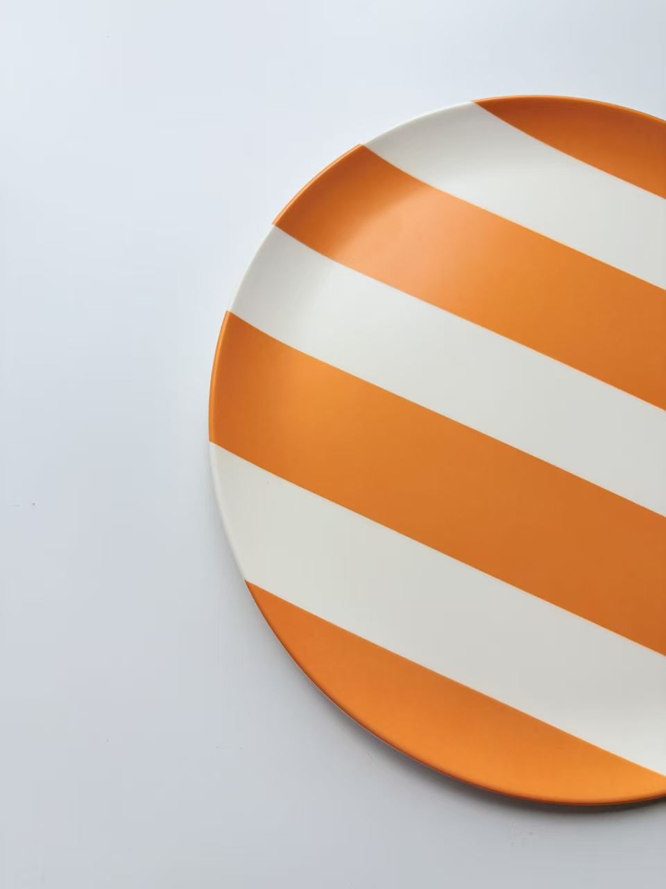 Glazedine Orange Stripe Ceramic Plate – Everyday Dining