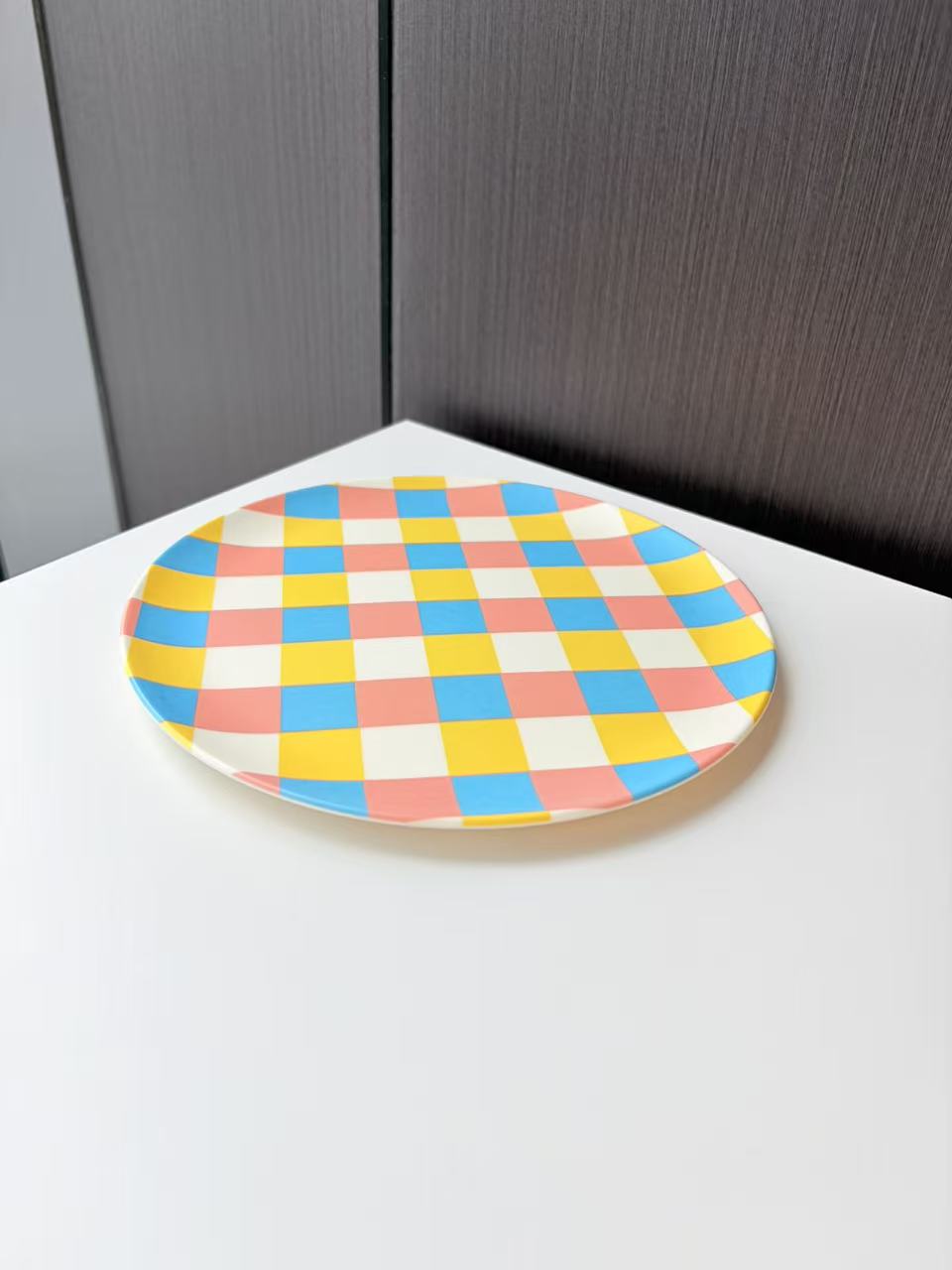 Glazedine Multicolor Check Ceramic Plate – Home Table Setting