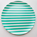 Glazedine Green Stripe Ceramic Plate – Kitchen Table Use