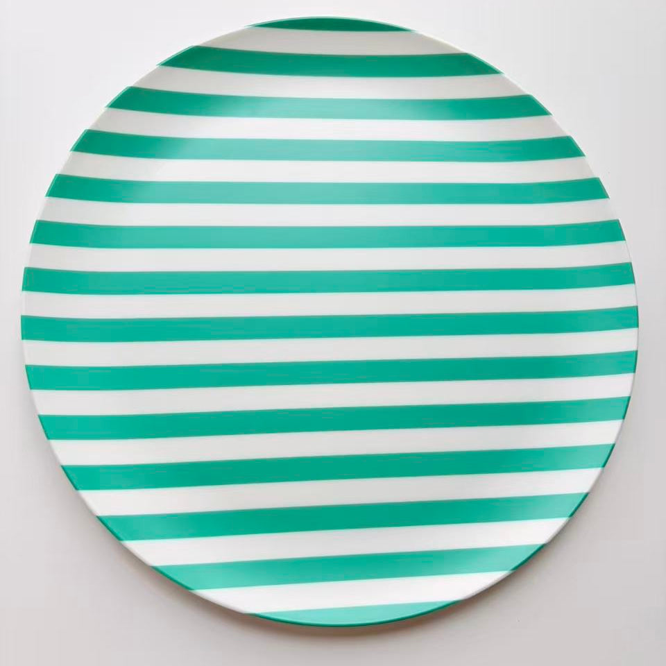 Glazedine Green Stripe Ceramic Plate – Kitchen Table Use