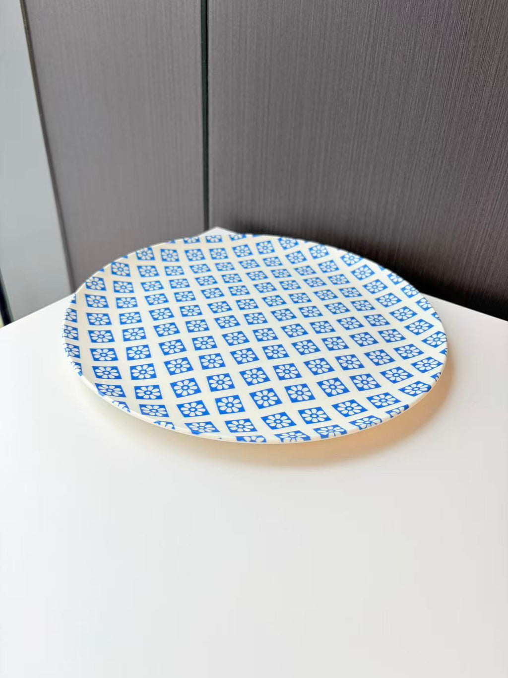 Glazedine Blue Floral Tile Ceramic Plate – Home Dining