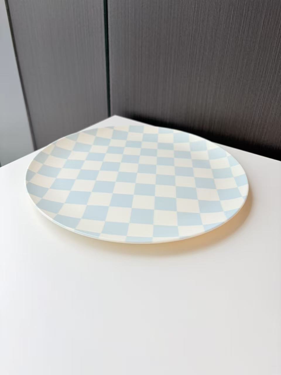 Glazedine Blue Check Ceramic Plate – Casual Dining