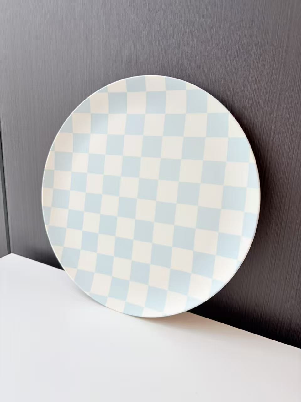Glazedine Blue Check Ceramic Plate – Casual Dining