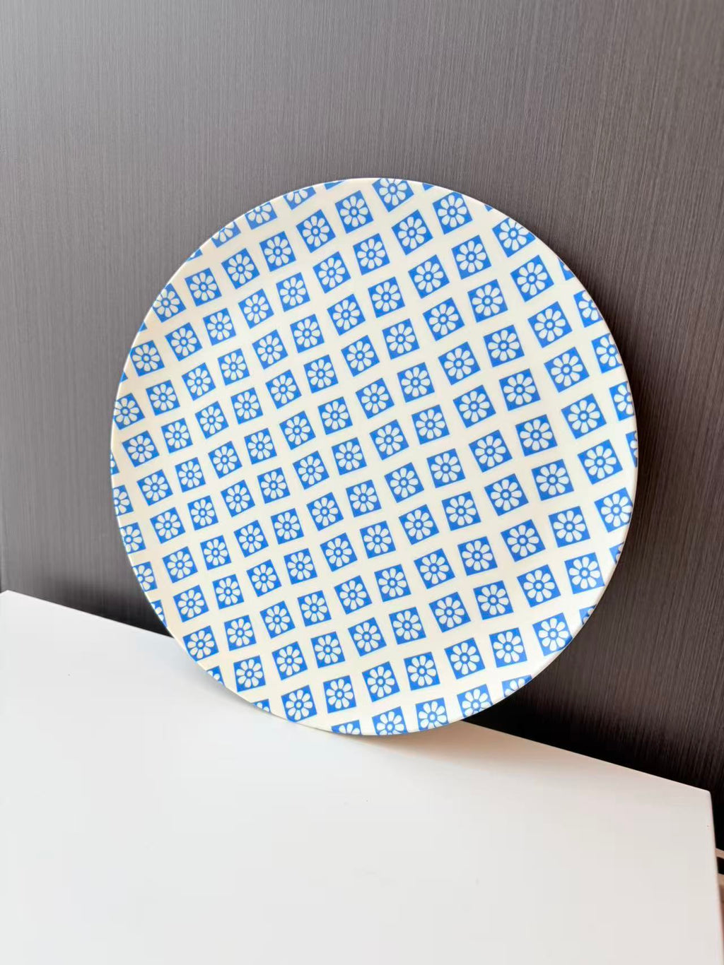 Glazedine Blue Floral Tile Ceramic Plate – Home Dining
