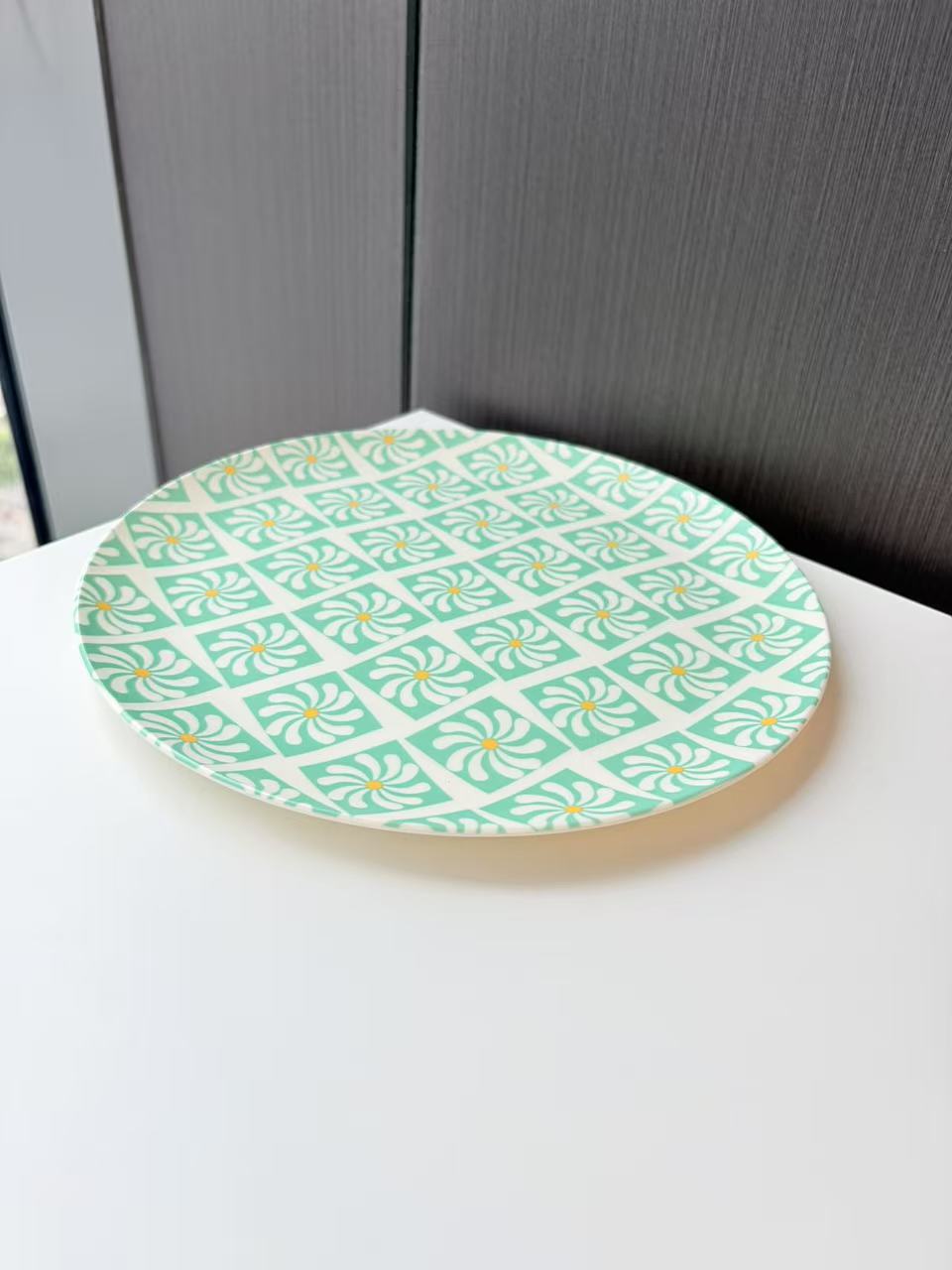 Glazedine Green Floral Tile Ceramic Plate – Table Setting